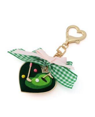 Green Golf Heart Accessory Charm