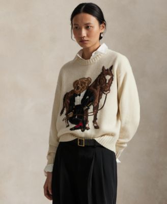 Women's Bear Horse Crewneck Sweater
