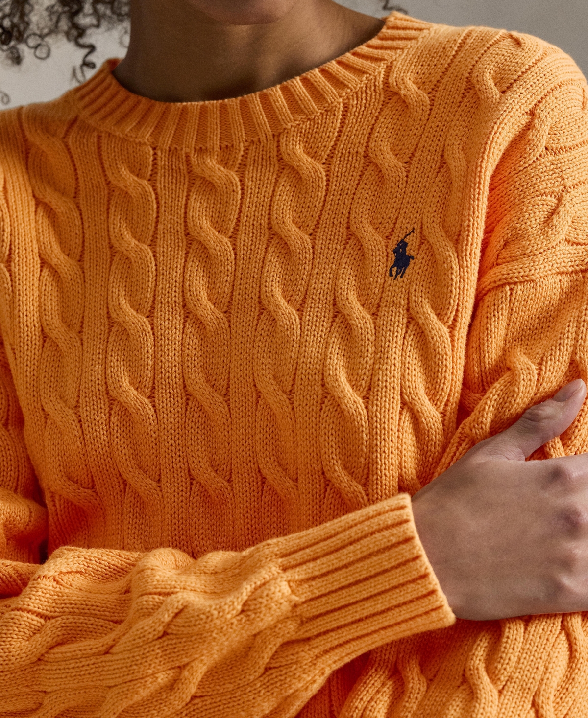 Polo Ralph Lauren Women's Cable-Knit Crewneck Sweater