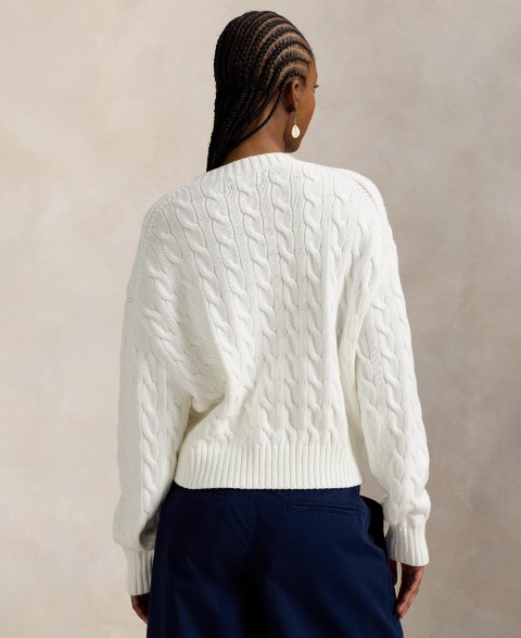 Женские Polo Ralph Lauren Women's Cable-Knit Cotton Crewneck Sweater