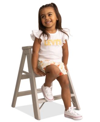 Girls' 2T-6X Ruffle Knit Top and Skort, 2-Piece Set