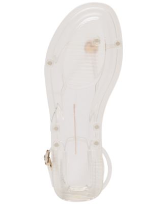 Women's Kenley Vinyl Strappy Jewelry Stud Flat Sandals