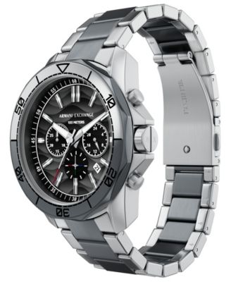 Armani Exchange Men's Quartz Chronograph 2-Tone Stainless Steel Watch, 44mm