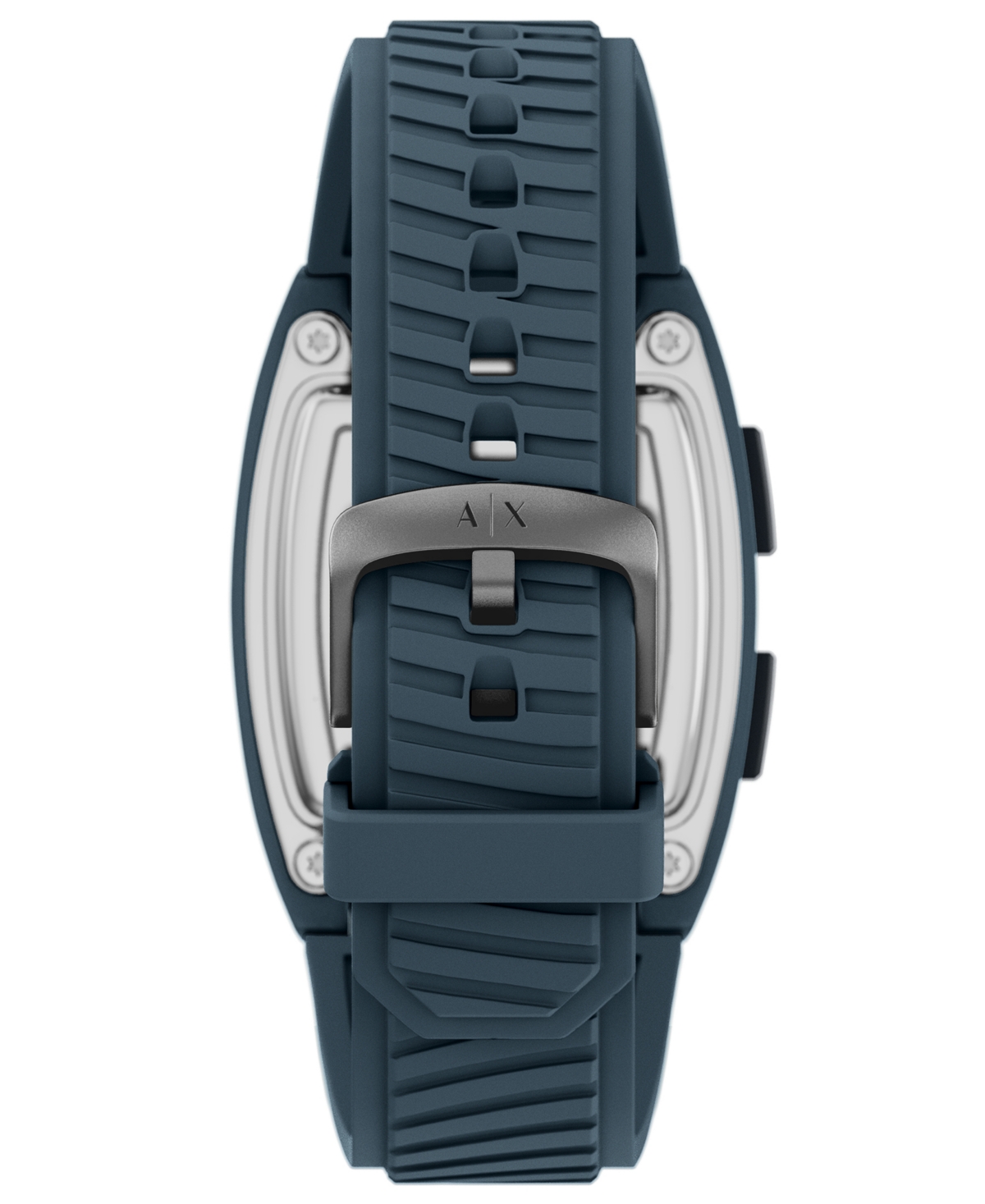 Armani Exchange Men's Lcd Blue Silicone Watch, 42mm