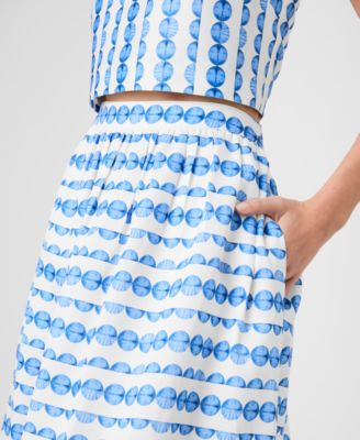 Women's Structured Taffeta Midi Skirt