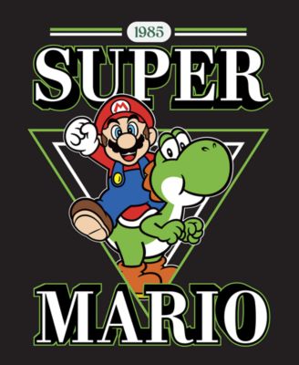 Men's Mario On Yoshi Crewneck T-Shirt