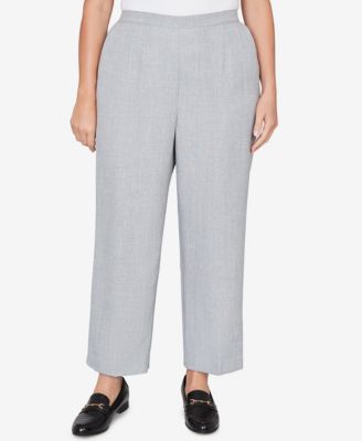 Plus Size Al Fresco Tailored Flat Front  Short Length Pants