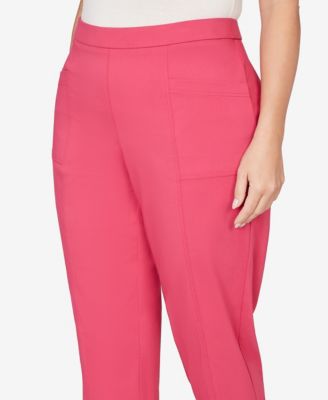 Plus Size The Royal Treatment Relaxed Flat Front Patch Pocket Capri Pants