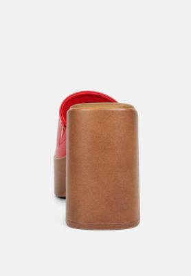 Rag and Co Womens Slip On Block Heel Sandals