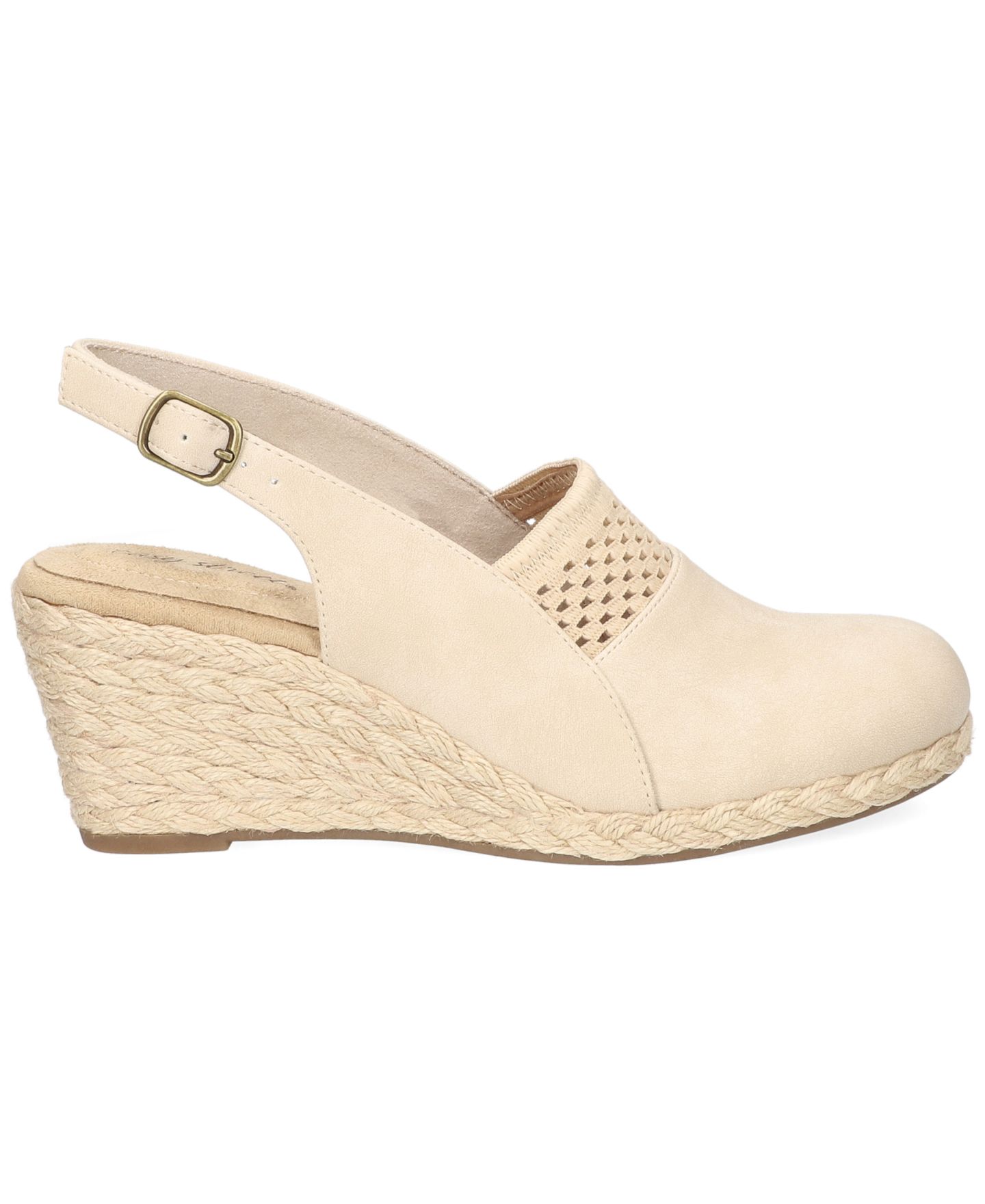 Женские сандалии Easy Street Aloha Espadrille Wedge, цвет: Костяной — фото 2