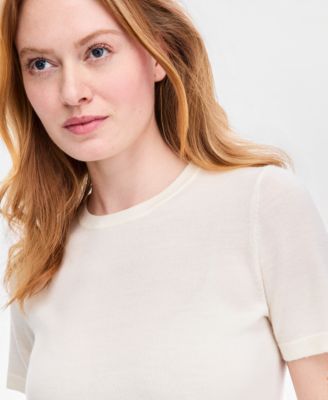 Women's Merino Wool Short-Sleeve Sweater