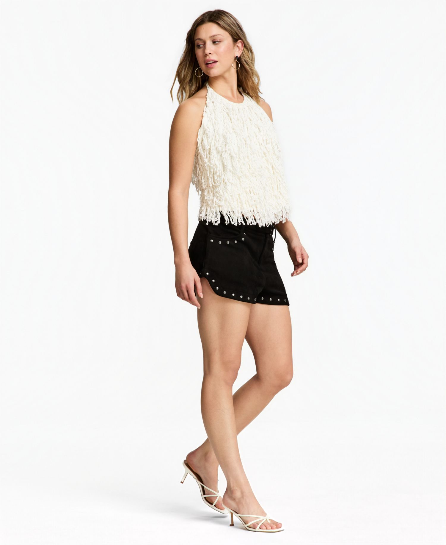 Women's Studded Faux-Suede Shorts