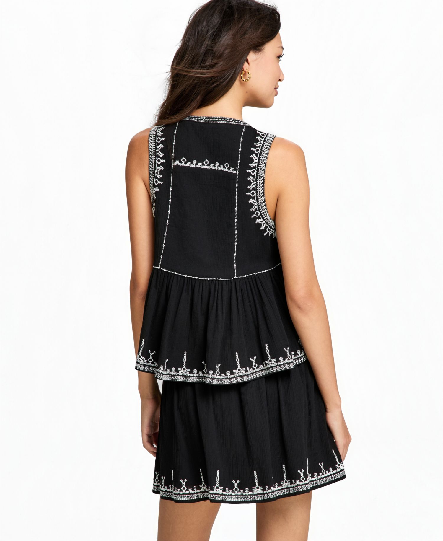 Women's Embroidered Trim Tank Top