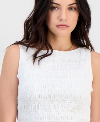 Women's Smocked Peplum Top