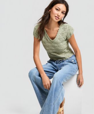 Women's Pointelle-Knit Tank Top