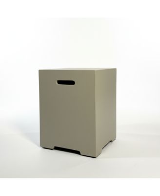 16 Inch Propane Tank Cover 20 LB Outdoor Storage Hideaway Table Concrete Tank Holder Cement Grey Light Grey