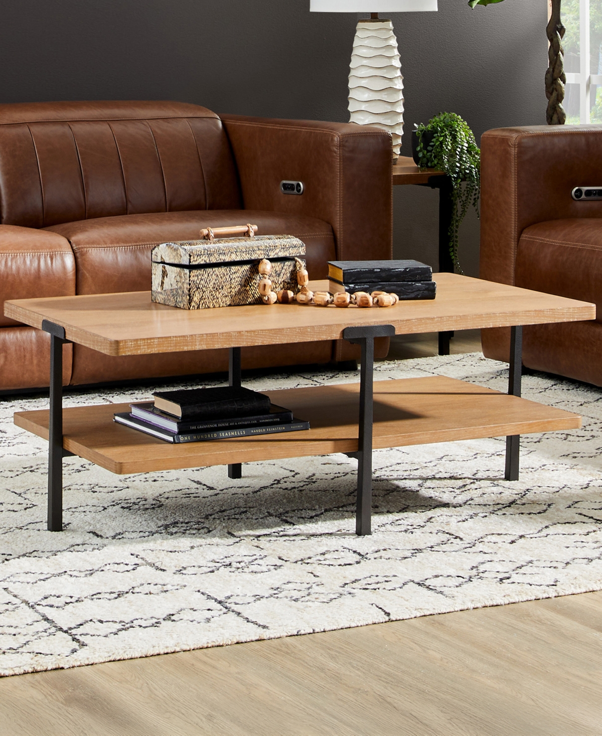 Furniture 18" Knox Wood Rectangular Coffee Table