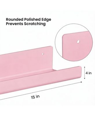 4 Pack Acrylic Wall Shelves - Space Saving, Durable, Easy Install