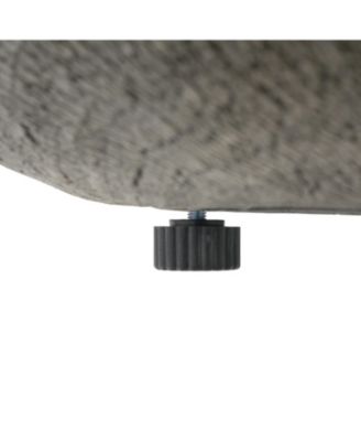 30000 BTU Patio MGO Propane Fire Pit Light Grey Round Design Adjustable Flame No Assembly Required