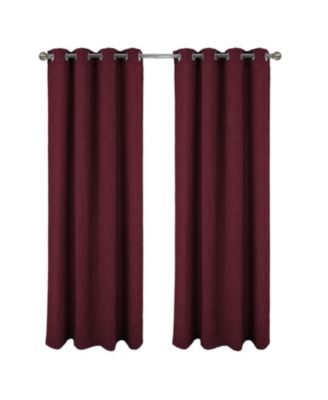 RT Delmar 2-Pack Grommet Curtain Panels, 54"x84", Burgundy