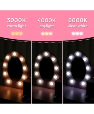 Kids Vanity - Vanity Desk Mirror Lights - Girls Vanity for Bedrooms, Apartments, Easy to Assemble