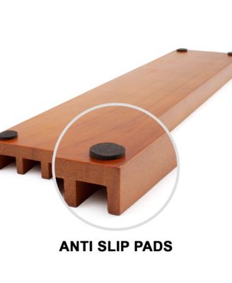 Domino & Playing Card Racks Set of 4, Wooden Domino and Playing Cards Trays Holders Organizer