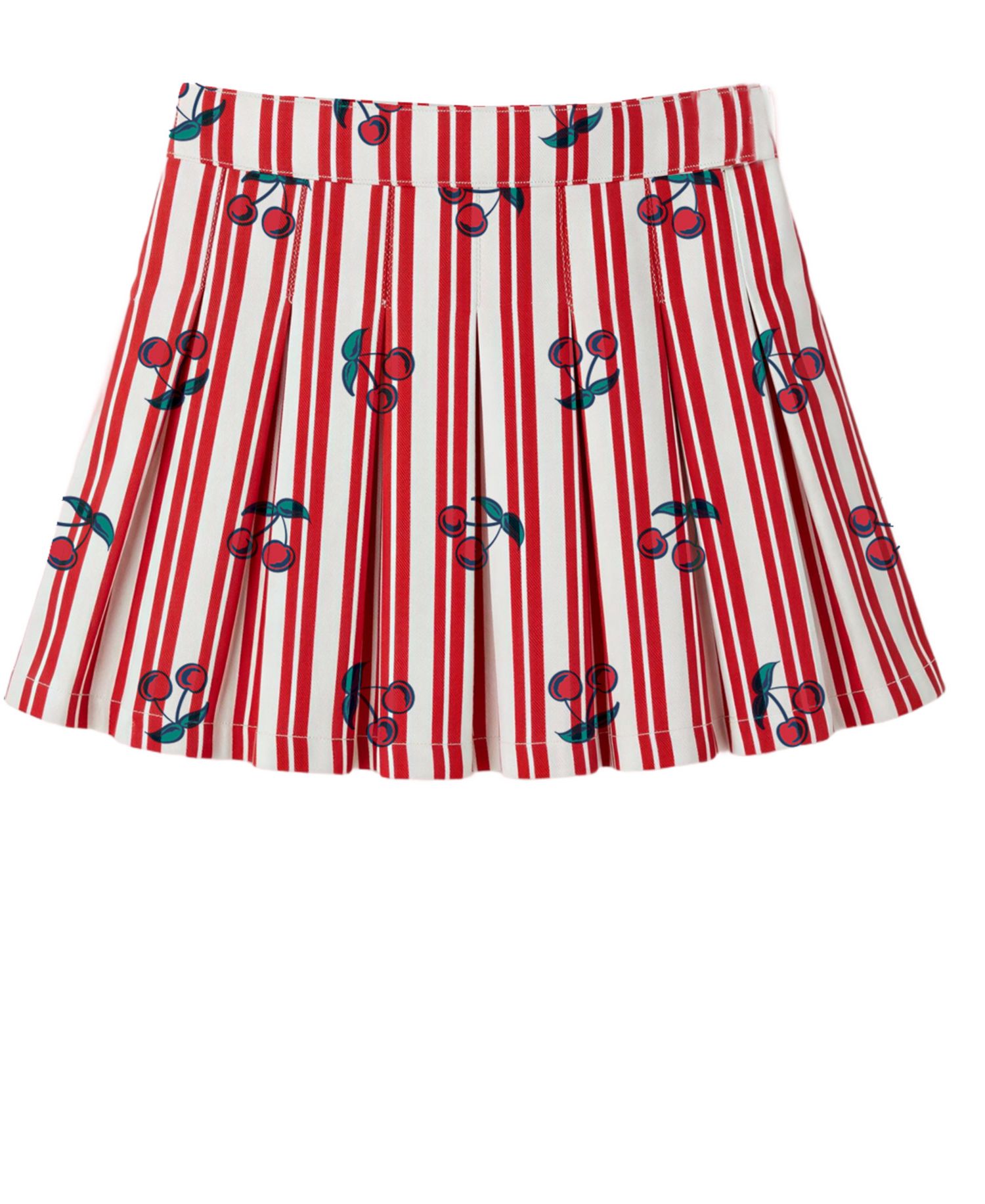 Girls' 2T-6X Crewneck Short-Sleeve Top and Stitch Skirt, 2-Piece Set