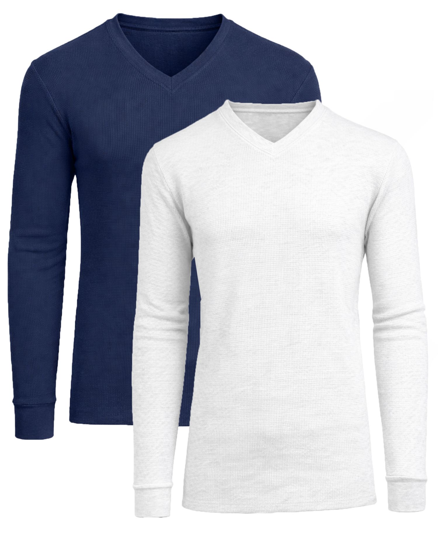 Men's Long-Sleeve V-Neck Thermal Shirt, 2-Pack
