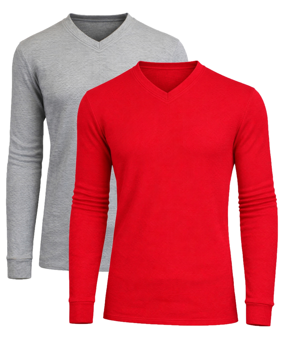 Galaxy By Harvic Men's Long-Sleeve V-Neck Thermal Shirt, 2-Pack