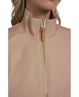 Women's Pinstripe Rain Bomber Jacket