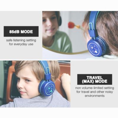KidJamz KJ55BT (2 Pack) Bluetooth Wireless Headphones for Kids w/ LED Lights