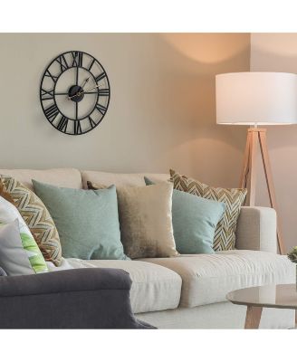  16 Inch Roman Numeral Wall Clock for Living Room, Kitchen, Bedrom Home Decor