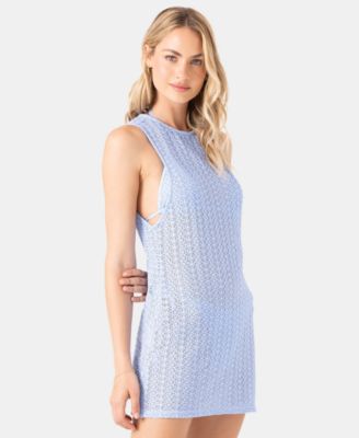 Women's Crochet Mini Cover-Up Dress