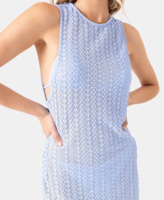 Women's Crochet Mini Cover-Up Dress