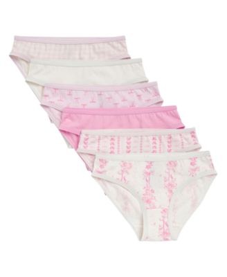 Girls' 4-14 Cotton Bikini Underwear, 6-Pack