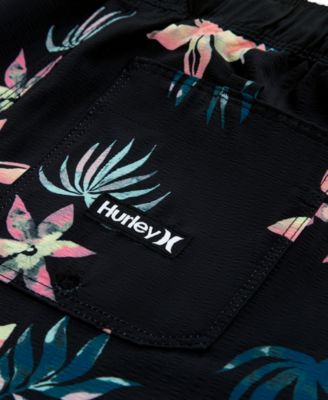 Boys' 8-18 Floral Pull-On Swim Trunks