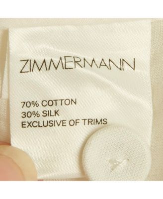 Womens Cream Zephyr Broderie Cotton Plunge Neckline Mini Dress