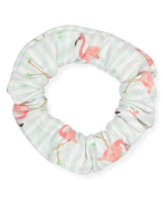 Girls' 7-16 Flamingo Print Top, Short Pants & Scrunchie, 3-Piece Set