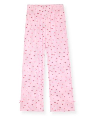 Girls' 6X-14 Cherry Print Top, Long Pants & Scrunchie, 3-Piece Set