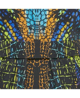 Womens Multicolor Printed Cotton Blend Mini Dress