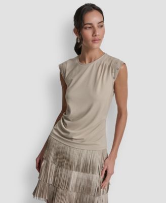 Women's Stud-Detail Sleeveless Top