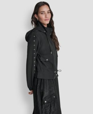 Women's Studded Hooded Anorak Jacket