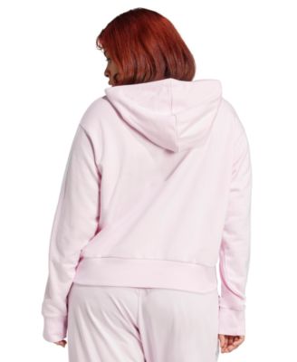 Plus Size Essentials 3-Stripes French Terry Sportswear Quarter-Zip Hoodie