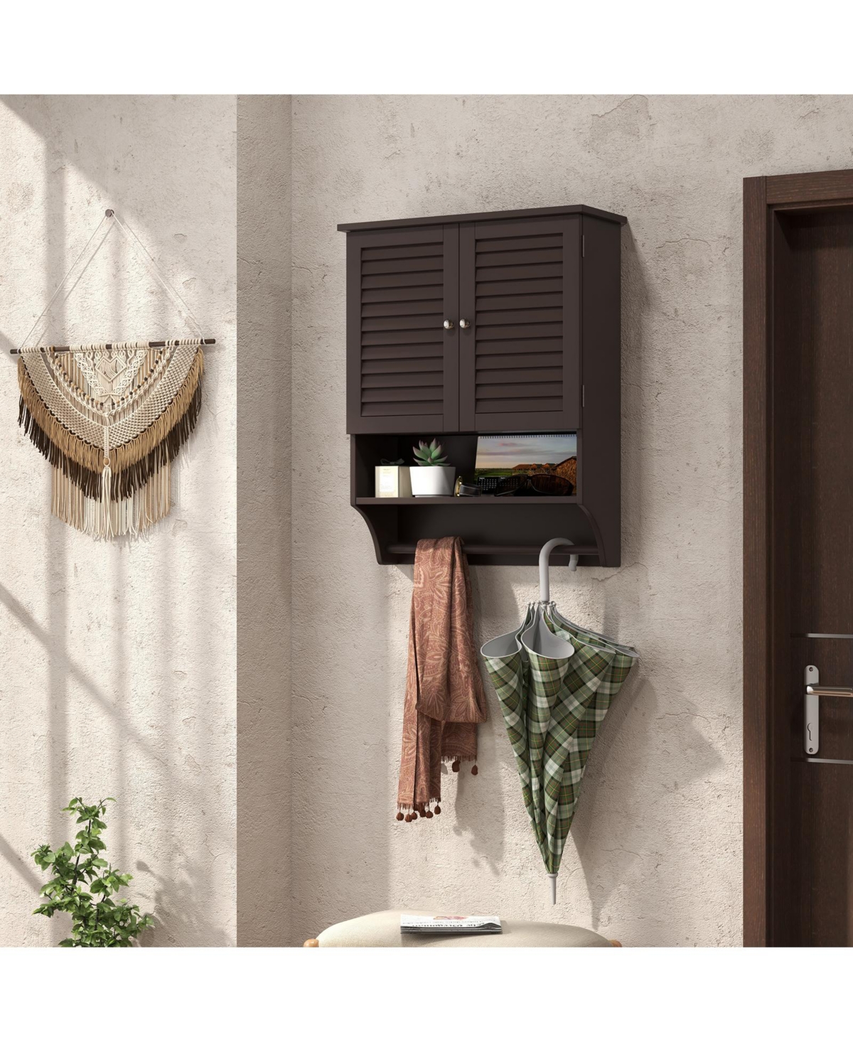 sumyeg 2-Door Wall Mounted Bathroom Medicine Cabinet with Towel Bar