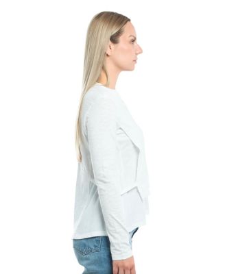 Women's Mixed Media Double Layer Long Sleeve