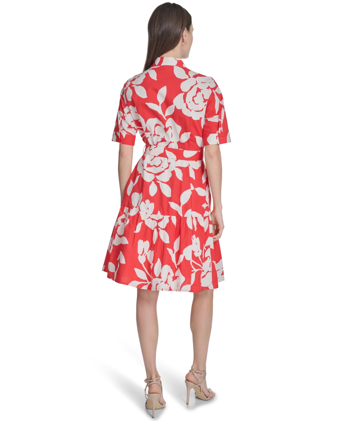 Calvin Klein Women's Floral Tiered Midi Dress