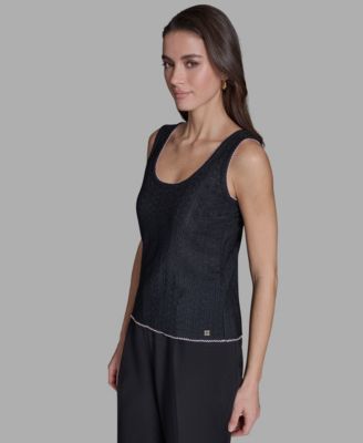 Women's Scoop Neck Sleeveless Knit Tank Top