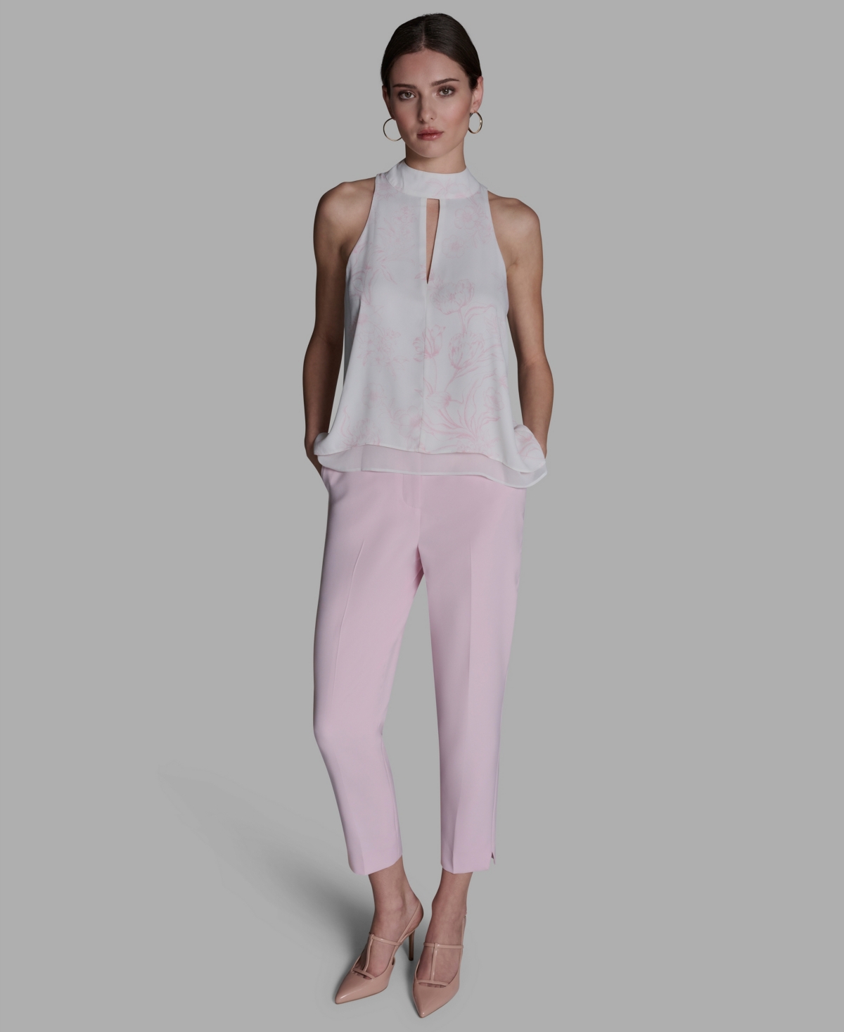 Bcbg Women's Halter Neck Sleeveless Blouse