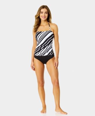 Women's Shirred Bandeau Tankini Swim Top
