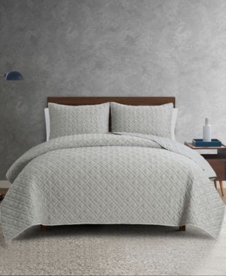 Henley Jacquard 3-Pc. Quilt Set, King